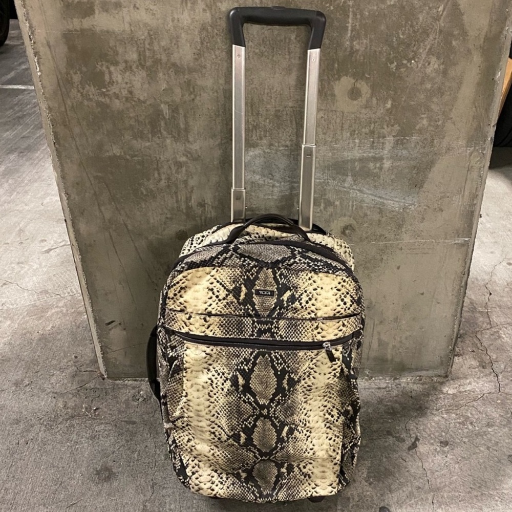 TUMI Python Pattern Nylon Tote - Picture 7 of 7